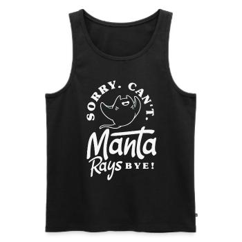 Ocean Animal Diving Stingray Mantarochen - Männer Premium Bio Tank Top - Schwarz - Vorne - AI Model Male 178 light (178cm)