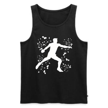 Diskuswerfer Colorsplash Diskuswurf - Männer Premium Bio Tank Top - Schwarz - Vorne - AI Model Male 178 light (178cm)