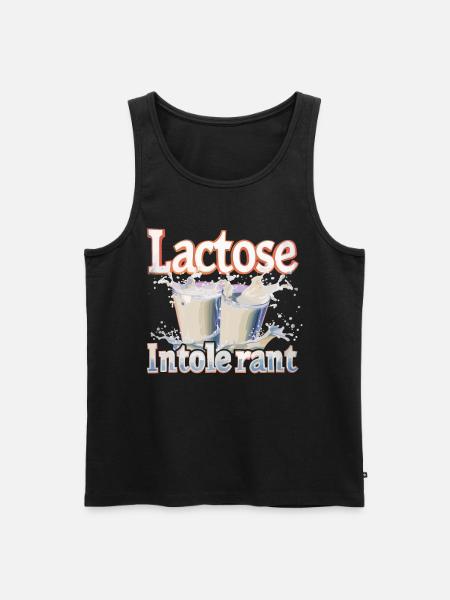 Laktosetolerant Oder Laktoseintolerant - Männer Premium Bio Tank Top - Schwarz