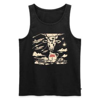 Lactose tolerant or lactose intolerant - Men's Premium Organic Tank Top - black - Front - AI Model Male 178 light (178cm)