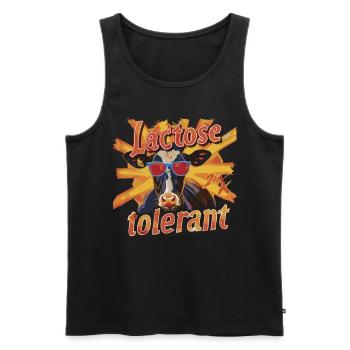 Lactose tolerant or lactose intolerant - Men's Premium Organic Tank Top - black - Front - AI Model Male 178 light (178cm)