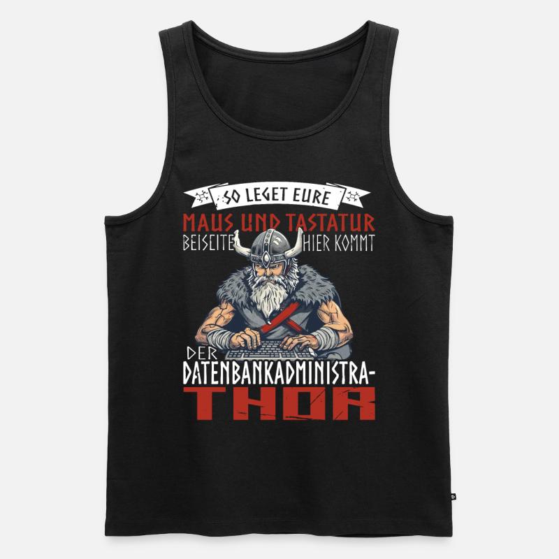Datenbankadministrathor Codierung Datenanalyst - Männer Premium Bio Tank Top - Schwarz