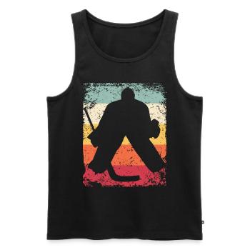 Joueurs de hockey sur glace Vintage Hockey sur glace - Débardeur bio Premium Homme - noir - Devant - AI Model Male 178 light (178cm)