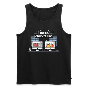 Codage des données de l’analyste comportemental - Débardeur bio Premium Homme - noir - Devant - Michal (187cm)