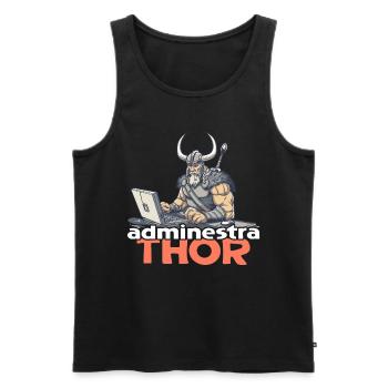 Viking Databaseadministra-thor Nerdy - Men's Premium Organic Tank Top - black - Front - Michal (187cm)