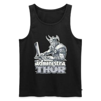 Viking Databaseadministra-thor Nerdy - Men's Premium Organic Tank Top - black - Front - Michal (187cm)