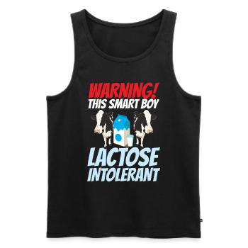 Lactose tolerant or lactose intolerant - Men's Premium Organic Tank Top - black - Front - AI Model Male 178 light (178cm)
