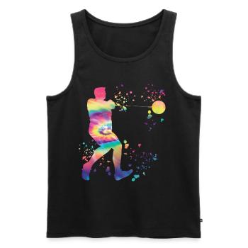 Hammerwerfer Colorsplash Hammerwerfen - Männer Premium Bio Tank Top - Schwarz - Vorne - AI Model Male 178 light (178cm)