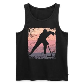 Joueurs de hockey sur glace Vintage Hockey sur glace - Débardeur bio Premium Homme - noir - Devant - AI Model Male 178 light (178cm)