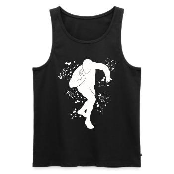Shot Putter Colorsplash Shot Put - Men's Premium Organic Tank Top - black - Front - Michal (187cm)