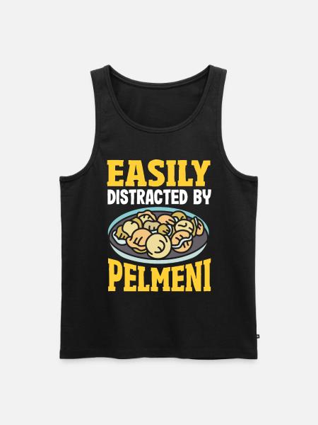 Russische Pelmeni Russische Knödel - Männer Premium Bio Tank Top - Schwarz
