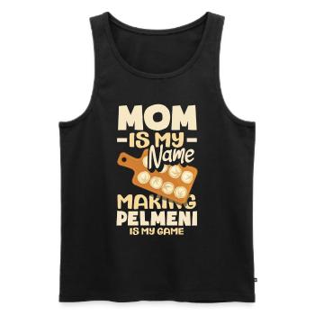 Russian pelmeni Russian dumplings - Men's Premium Organic Tank Top - black - Front - Michal (187cm)
