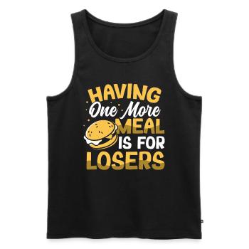 Intermittent fasting Weight loss - Men's Premium Organic Tank Top - black - Front - Michal (187cm)
