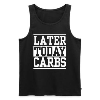 Intermittent fasting Weight loss - Men's Premium Organic Tank Top - black - Front - Michal (187cm)