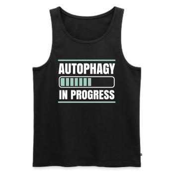 Intermittent fasting Weight loss - Men's Premium Organic Tank Top - black - Front - Michal (187cm)