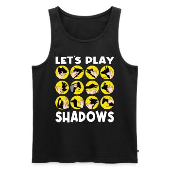 Hand Shadow Puppet Show Puppets - Men's Premium Organic Tank Top - black - Front - AI Model Male 178 light (178cm)