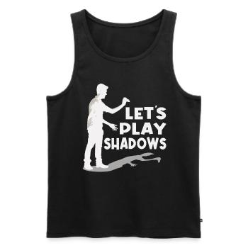 Hand Shadow Puppet Show Puppets - Men's Premium Organic Tank Top - black - Front - AI Model Male 178 light (178cm)