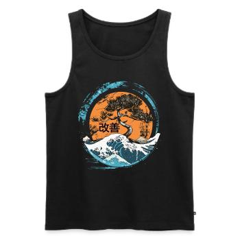Hiragana Katakana Kaizen-methode Kaizen - Männer Premium Bio Tank Top - Schwarz - Vorne - AI Model Male 178 light (178cm)