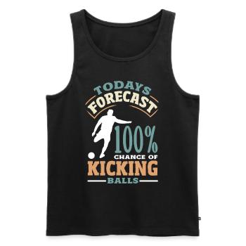 Légende du joueur de kickball - Débardeur bio Premium Homme - noir - Devant - Michal (187cm)