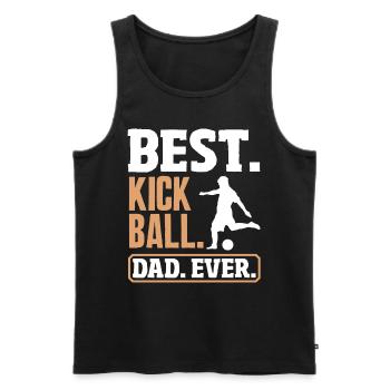 Légende du joueur de kickball - Débardeur bio Premium Homme - noir - Devant - Michal (187cm)