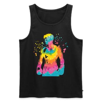 Boxing Fighter Kids Boxing Match Boxer - Men's Premium Organic Tank Top - black - Front - AI Model Male 178 light (178cm)