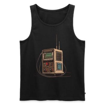Stolzer Amateurfunk-betreiber - Männer Premium Bio Tank Top - Schwarz - Vorne - Michal (187cm)