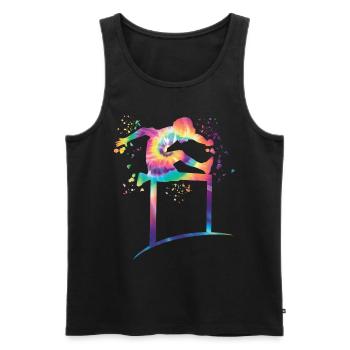 Hurdle Run Obstacle Course Kids Hurdle Run - Men's Premium Organic Tank Top - black - Front - AI Model Male 178 light (178cm)