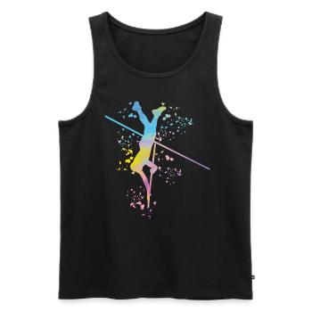Stabhochspringer Kids Stabhochsprung - Männer Premium Bio Tank Top - Schwarz - Vorne - Michal (187cm)