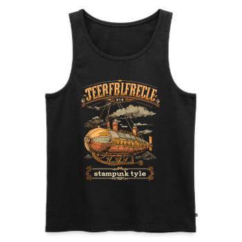 Steam Punk Art Funky Steampunk - Men's Premium Organic Tank Top - black - Front - Michal (187cm)