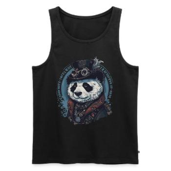 Steam Punk Art Funky Steampunk - Men's Premium Organic Tank Top - black - Front - Michal (187cm)
