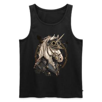 Steam Punk Art Funky Steampunk - Men's Premium Organic Tank Top - black - Front - Michal (187cm)