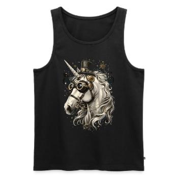 Steam Punk Art Funky Steampunk - Men's Premium Organic Tank Top - black - Front - Michal (187cm)