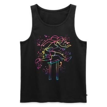Hurdle Run Obstacle Course Kids Hurdle Run - Men's Premium Organic Tank Top - black - Front - AI Model Male 178 light (178cm)