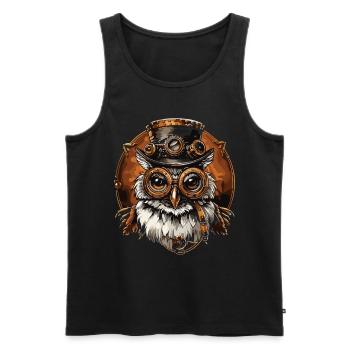 Steam Punk Art Funky Steampunk - Men's Premium Organic Tank Top - black - Front - Michal (187cm)