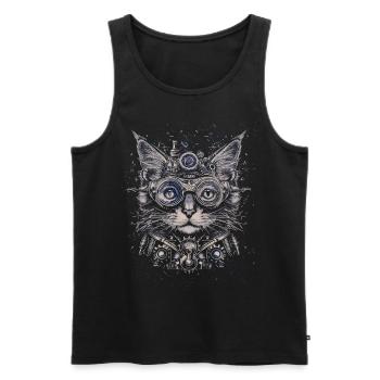Steam Punk Art Funky Steampunk - Men's Premium Organic Tank Top - black - Front - Michal (187cm)