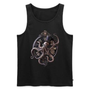 Steam Punk Art Funky Steampunk - Men's Premium Organic Tank Top - black - Front - Michal (187cm)
