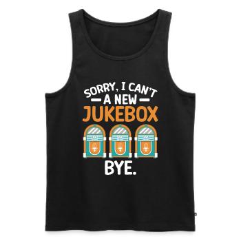 Karaoke Master Juke Box de musique rétro - Débardeur bio Premium Homme - noir - Devant - Michal (187cm)