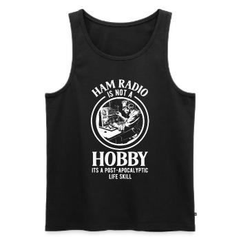 Stolzer Amateurfunk-betreiber - Männer Premium Bio Tank Top - Schwarz - Vorne - Michal (187cm)