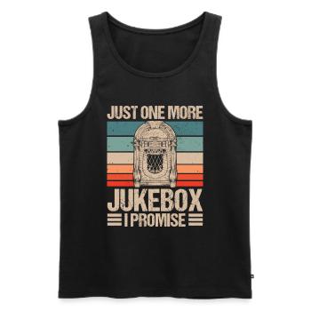 Karaoke Master Juke Box de musique rétro - Débardeur bio Premium Homme - noir - Devant - Michal (187cm)