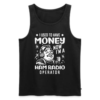 Stolzer Amateurfunk-betreiber - Männer Premium Bio Tank Top - Schwarz - Vorne - Michal (187cm)