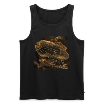 Steam Punk Art Funky Steampunk - Men's Premium Organic Tank Top - black - Front - Michal (187cm)
