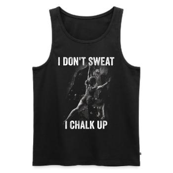 Ich Schwitze Nicht, Ich Kreide Boulder - Männer Premium Bio Tank Top - Schwarz - Vorne - Michal (187cm)
