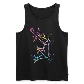 Long Jumpers Long Jump Kids Long Jump - Men's Premium Organic Tank Top - black - Front - AI Model Male 178 light (178cm)