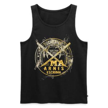 Arnis Eskrima Kali Fma - Männer Premium Bio Tank Top - Schwarz - Vorne - AI Model Male 178 light (178cm)
