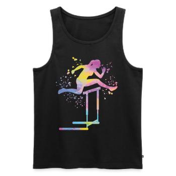Hurdle Run Obstacle Course Kids Hurdle Run - Men's Premium Organic Tank Top - black - Front - AI Model Male 178 light (178cm)