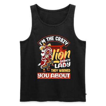 Nouvel An chinois Lune Lion Danse - Débardeur bio Premium Homme - noir - Devant - AI Model Male 178 light (178cm)