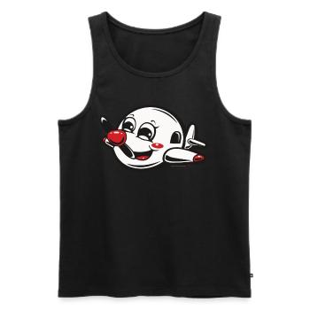 Meine Erste Flugreise Erstes Mal Fliegen - Männer Premium Bio Tank Top - Schwarz - Vorne - AI Model Male 178 light (178cm)
