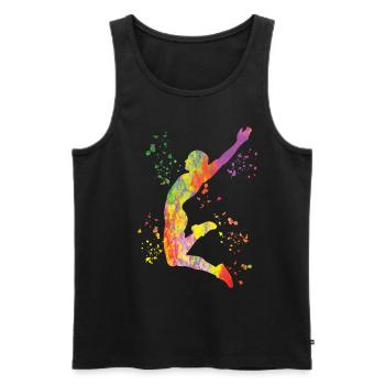 Long Jumpers Long Jump Kids Long Jump - Men's Premium Organic Tank Top - black - Front - AI Model Male 178 light (178cm)