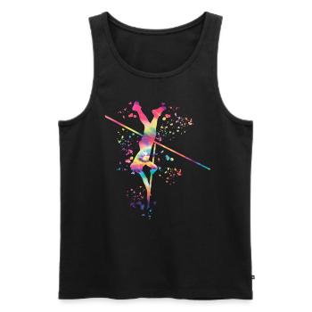 Stabhochspringer Kids Stabhochsprung - Männer Premium Bio Tank Top - Schwarz - Vorne - Michal (187cm)