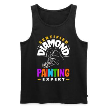 Accessoires pour Diamond Art Diamond Painter - Débardeur bio Premium Homme - noir - Devant - Michal (187cm)